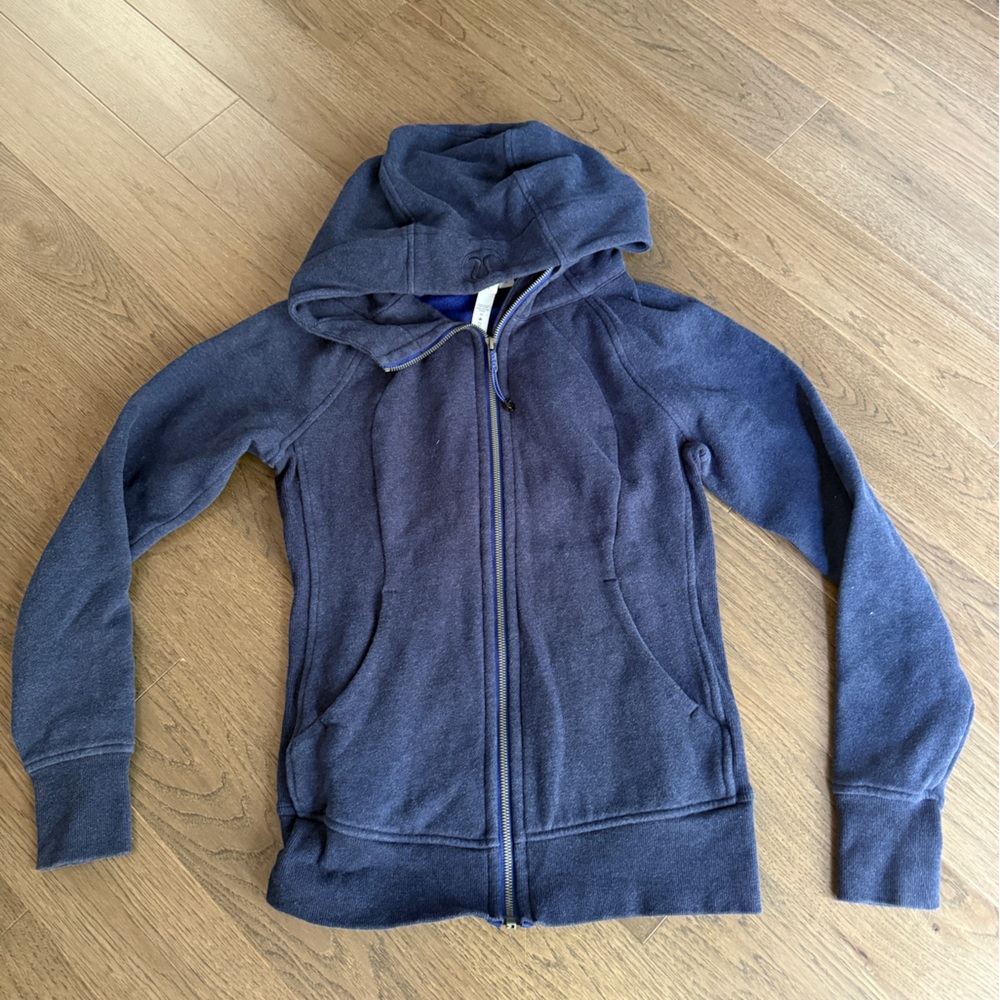 Lululemon Athletica Navy Zip-Up Hoodie size 4 - Picture 2 of 4